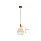 Lampe suspendue conique plissée élégante et classique en céramique pour salon
