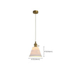 Lampe suspendue conique plissée élégante et classique en céramique pour salon