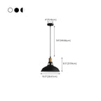 Suspension industrielle en fer blanc dôme pour salon