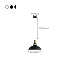 Suspension industrielle en fer blanc dôme pour salon