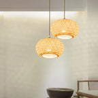 Suspension lanterne en bambou de style japonais pour salon