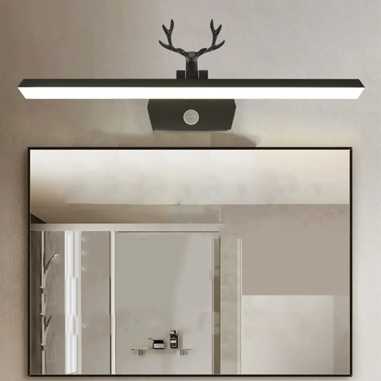 Appliques murales LED noires pour coiffeuse au design élégant