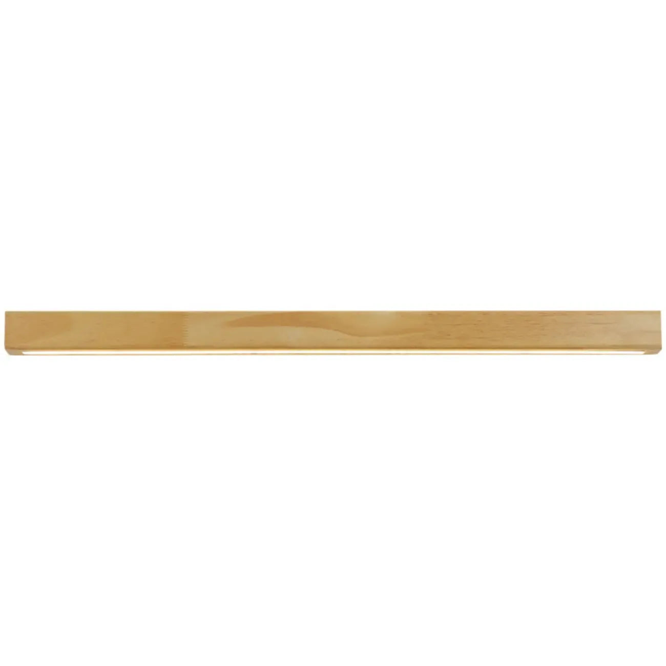 Applique murale moderne linéaire en bois avec double abat-jour et LED