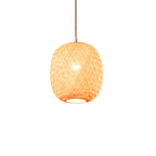 Suspension lanterne en bambou de style japonais pour salon