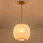 Suspension lanterne en bambou de style japonais pour salon