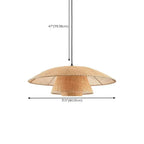 Suspension LED florale artisanale design avec pétales en rotin