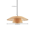 Suspension LED florale artisanale design avec pétales en rotin