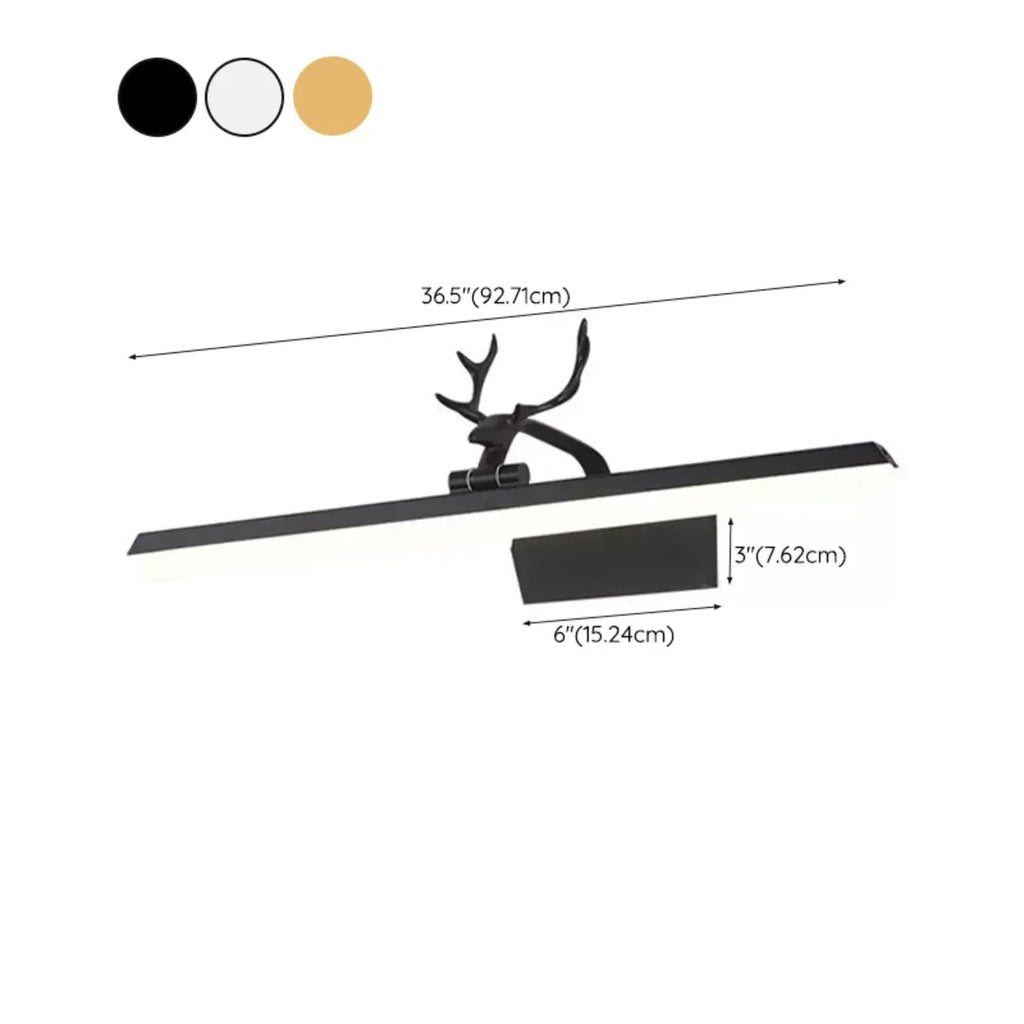 Appliques murales LED noires pour coiffeuse au design élégant