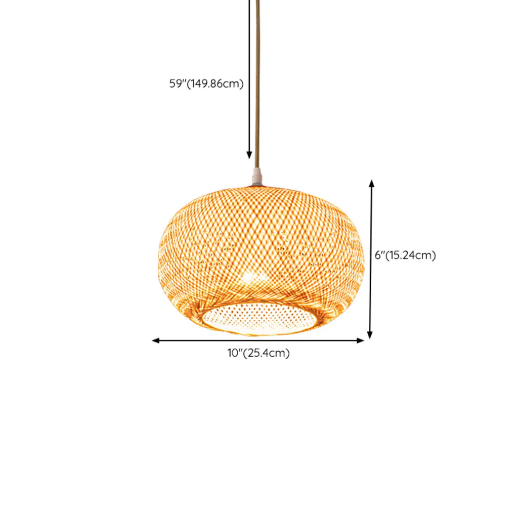 Suspension lanterne en bambou de style japonais pour salon