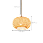 Suspension lanterne en bambou de style japonais pour salon