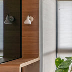 Applique murale hémisphérique en verre à 1 lumière pour salle de bain