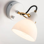 Applique murale hémisphérique en verre à 1 lumière pour salle de bain