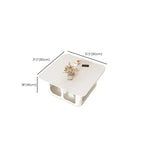 Table basse rectangulaire minimaliste en bois avec rangement