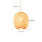 Suspension lanterne en bambou de style japonais pour salon