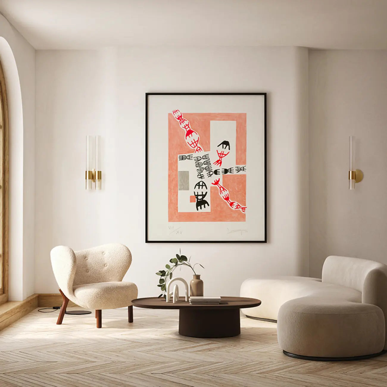 Applique murale minimaliste à LED tubulaire à 1 lumière pour salle de bain