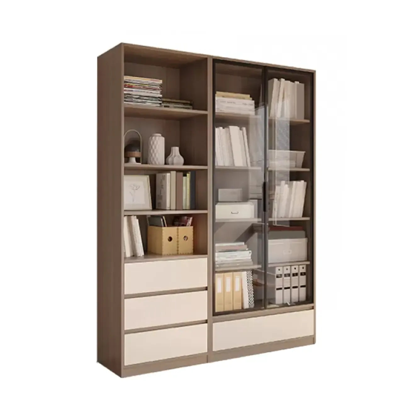 75 Eleganti Librerie in Legno con Mobiletto per l'Ufficio di Casa
