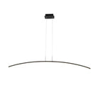Suspension LED linéaire noire en gel de silice pour îlot de lumière en forme d'arche