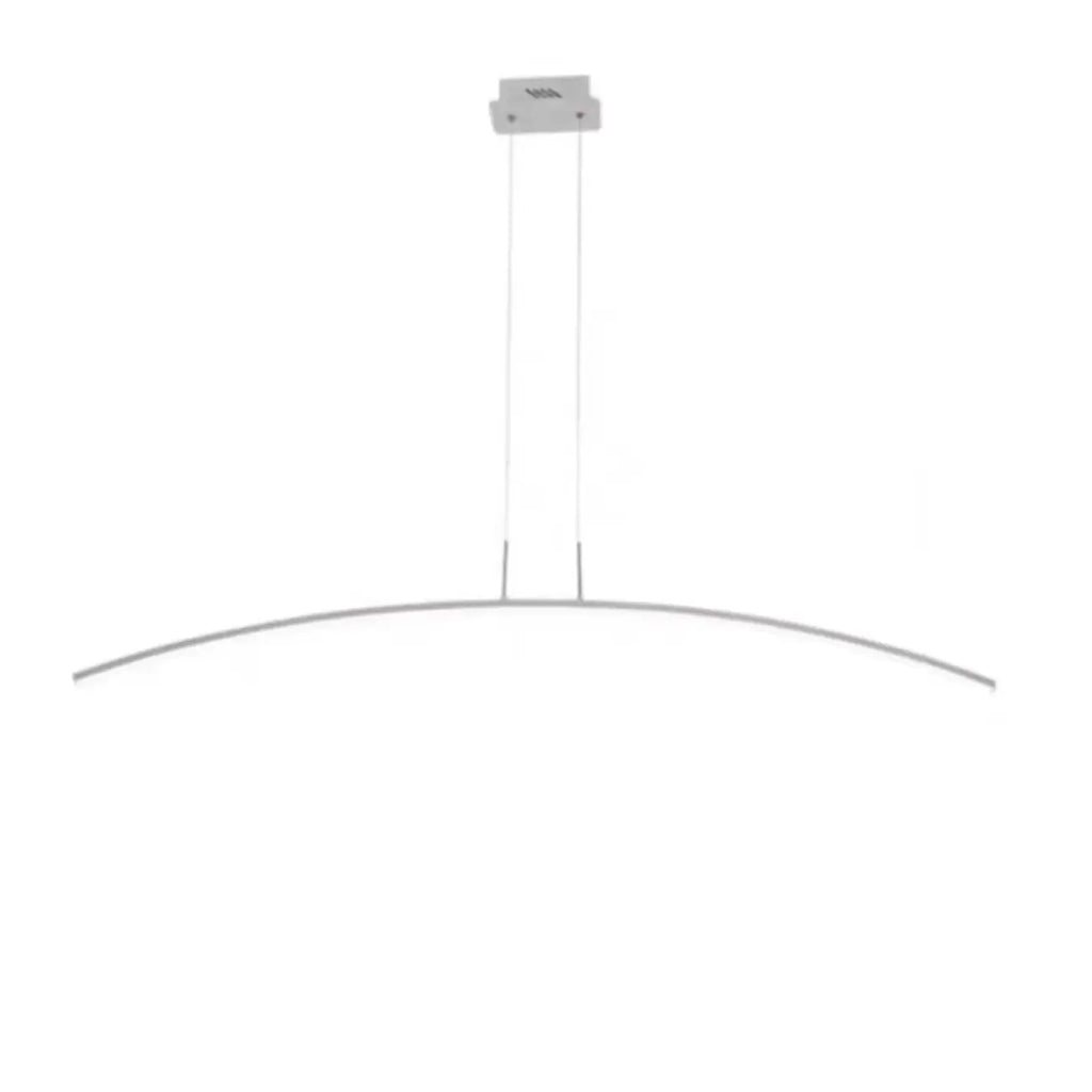Suspension LED linéaire noire en gel de silice pour îlot de lumière en forme d'arche
