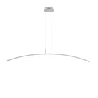 Suspension LED linéaire noire en gel de silice pour îlot de lumière en forme d'arche