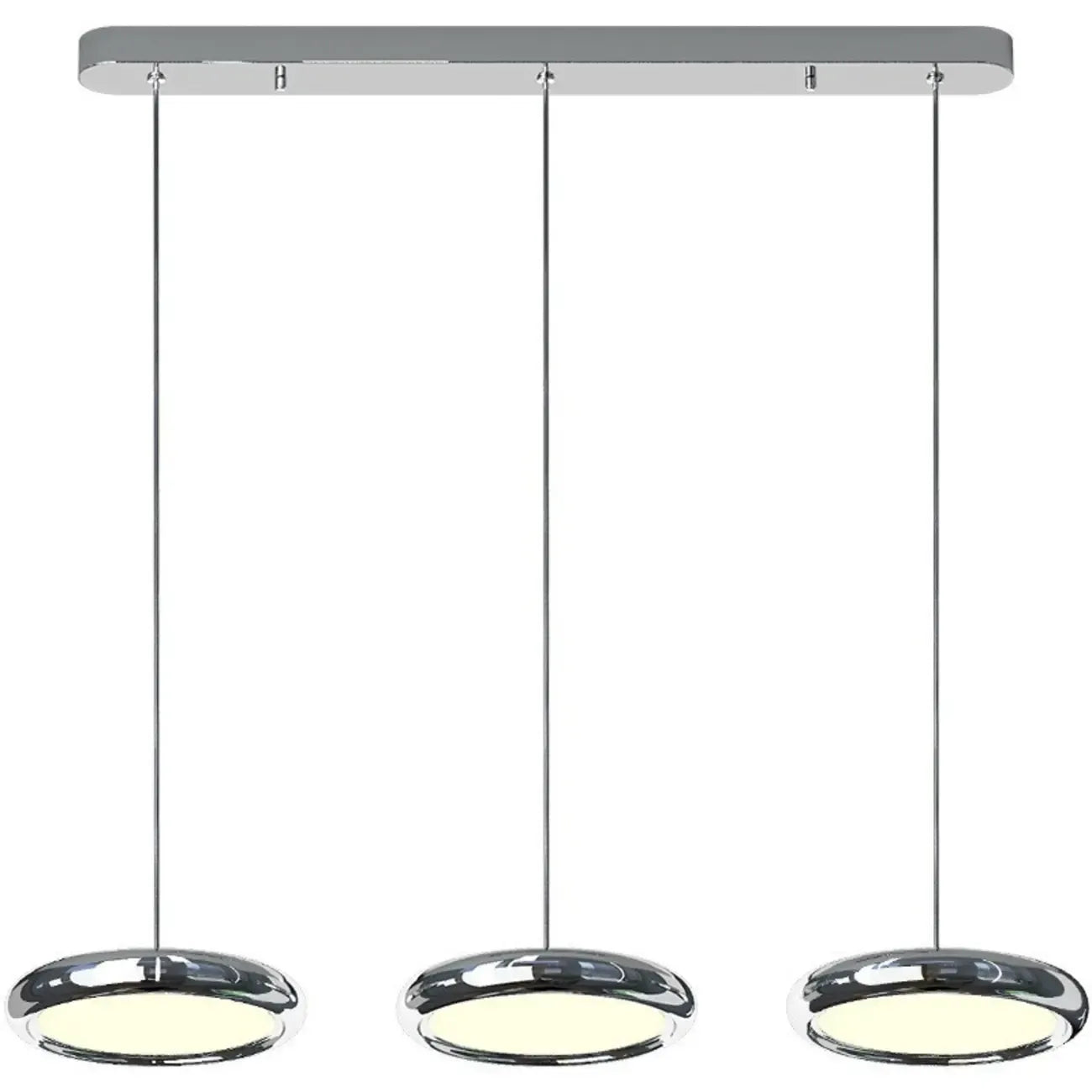 Lampadario moderno a sospensione da isola in metallo, forma rotonda, 3 luci