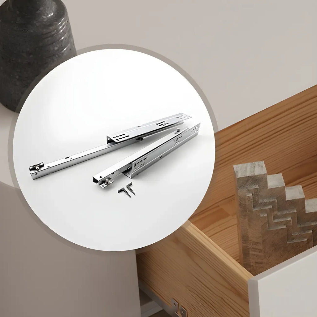 Meuble TV minimaliste en bois blanc avec gestion des câbles optimisée