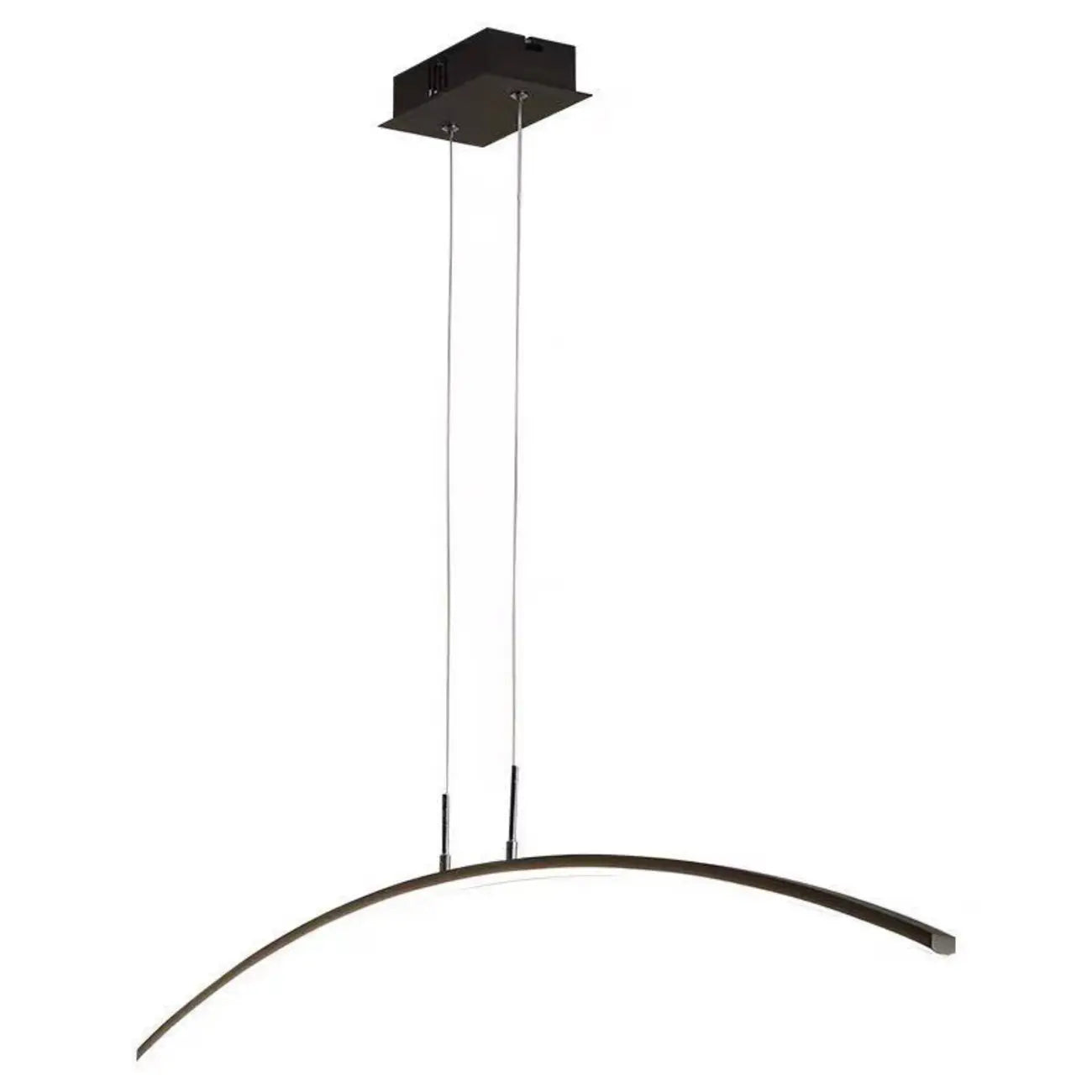 Suspension LED linéaire noire en gel de silice pour îlot de lumière en forme d'arche