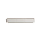 Meuble TV minimaliste en bois blanc avec gestion des câbles optimisée