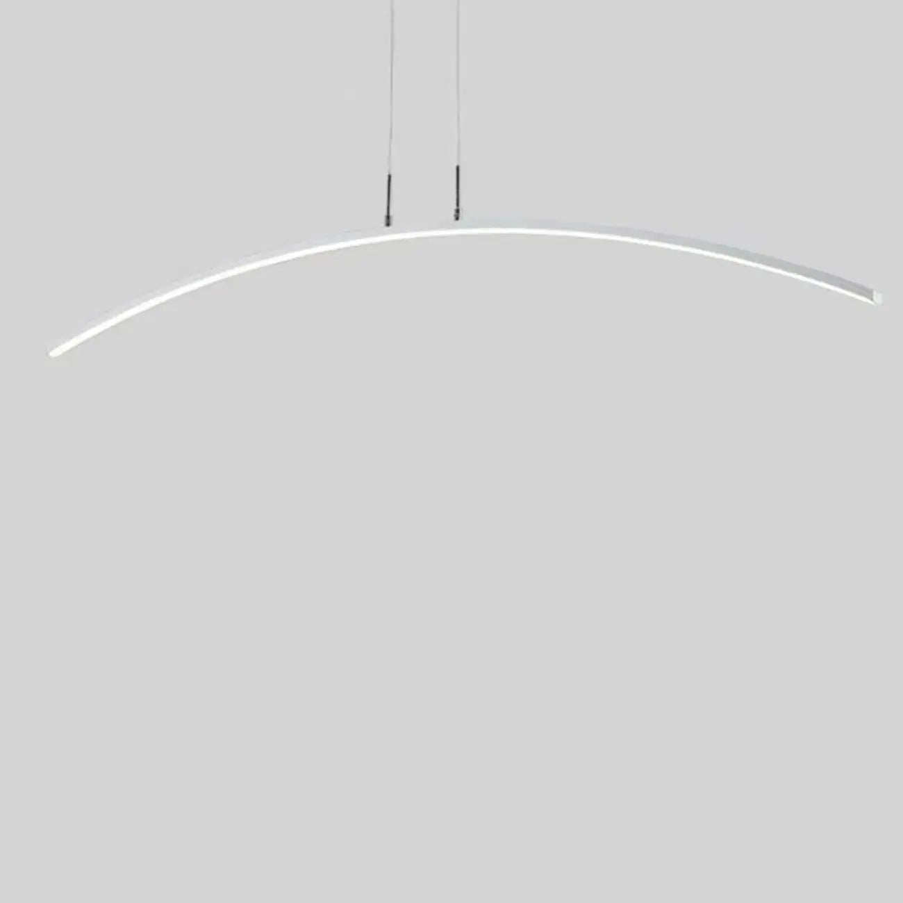 Suspension LED linéaire noire en gel de silice pour îlot de lumière en forme d'arche