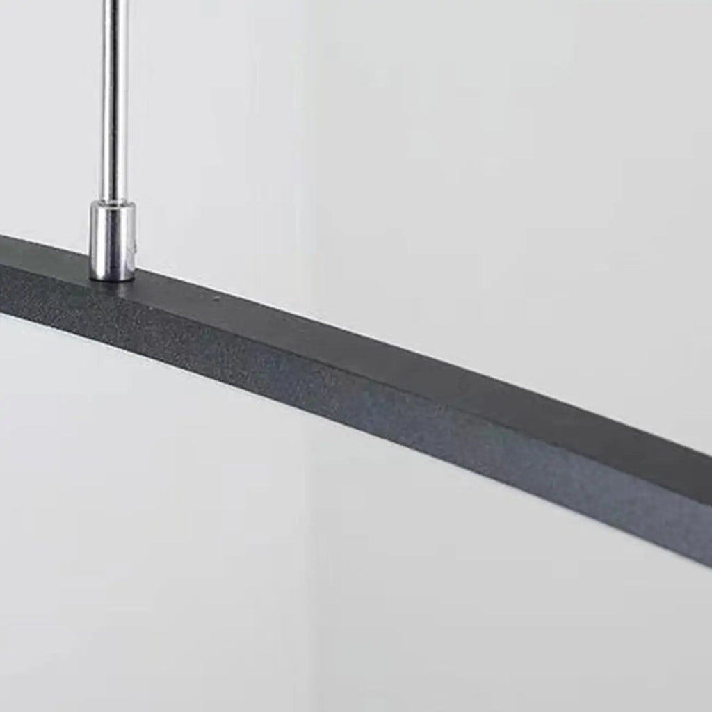 Suspension LED linéaire noire en gel de silice pour îlot de lumière en forme d'arche