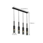 Suspension cylindrique en verre gris pour îlot de cuisine