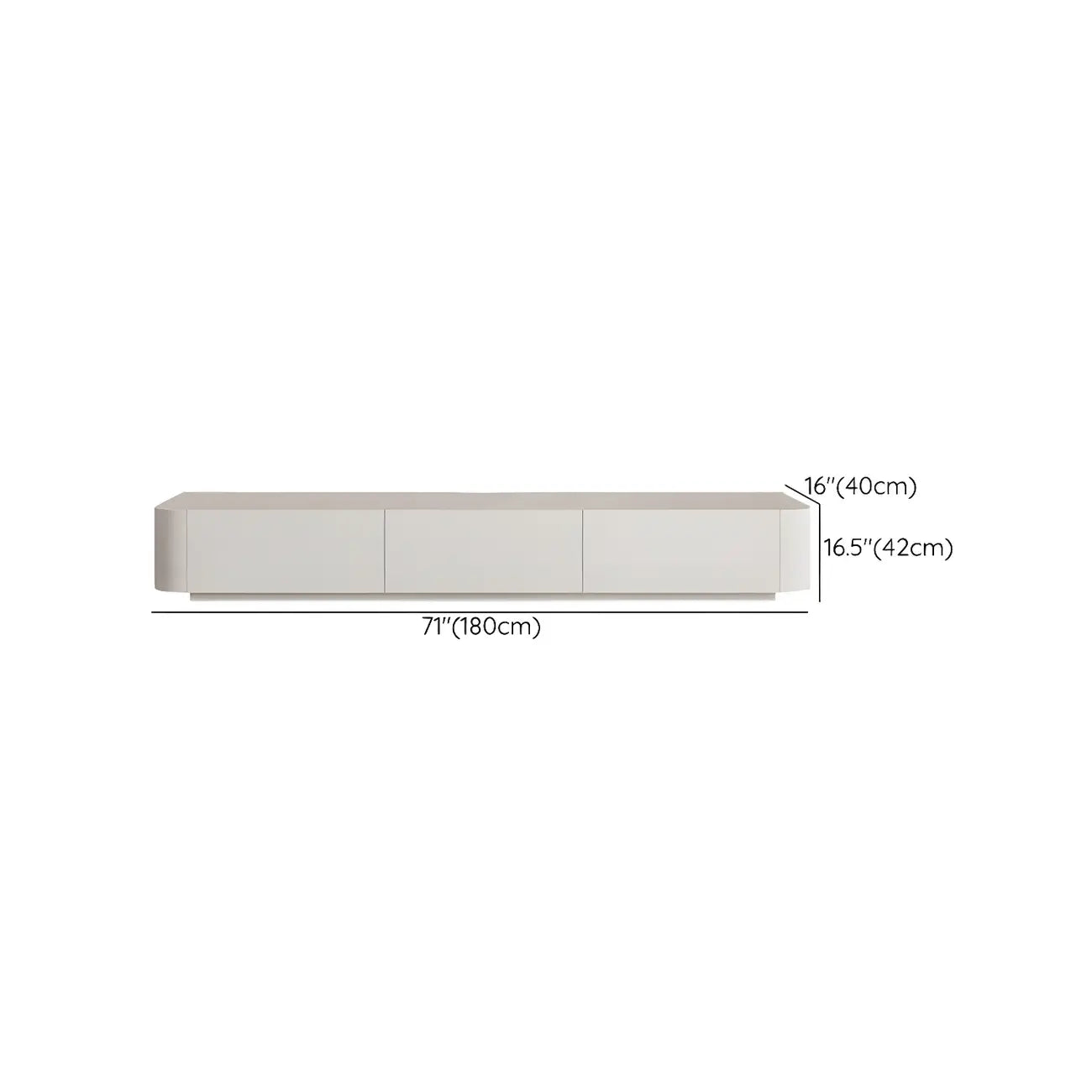 Meuble TV minimaliste en bois blanc avec gestion des câbles optimisée