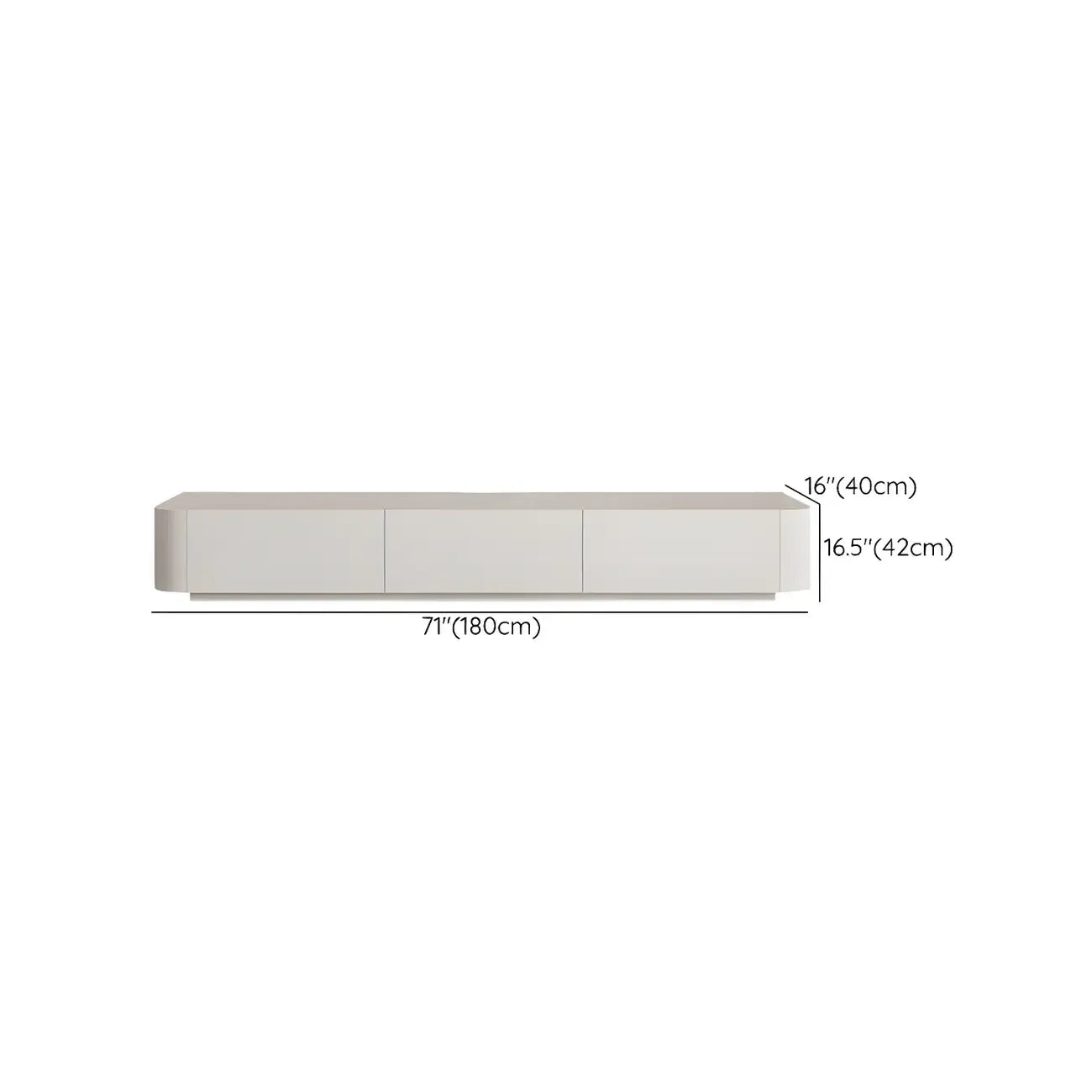 Meuble TV minimaliste en bois blanc avec gestion des câbles optimisée
