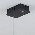 Suspension LED linéaire noire en gel de silice pour îlot de lumière en forme d'arche
