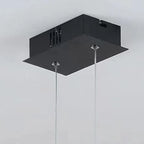 Suspension LED linéaire noire en gel de silice pour îlot de lumière en forme d'arche