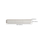 Meuble TV minimaliste en bois blanc avec gestion des câbles optimisée