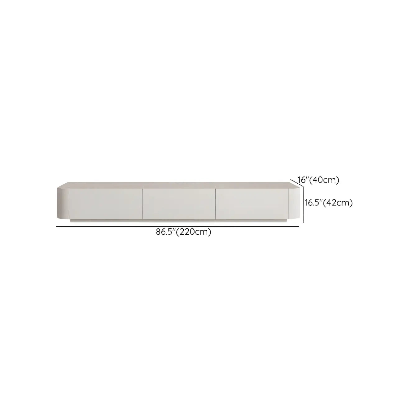 Meuble TV minimaliste en bois blanc avec gestion des câbles optimisée