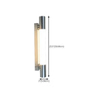 Applique murale minimaliste à LED tubulaire à 1 lumière pour salle de bain