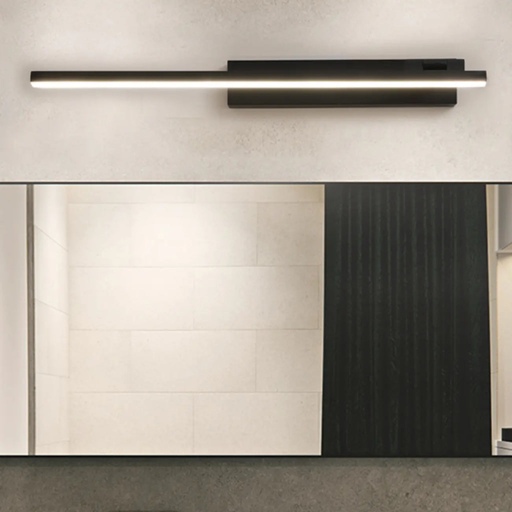 31.5 Applique da bagno lineari nere semplificate