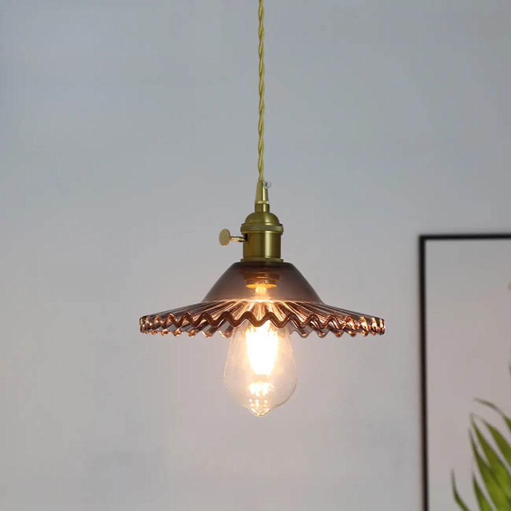Suspension florale en verre transparent pour salon moderne