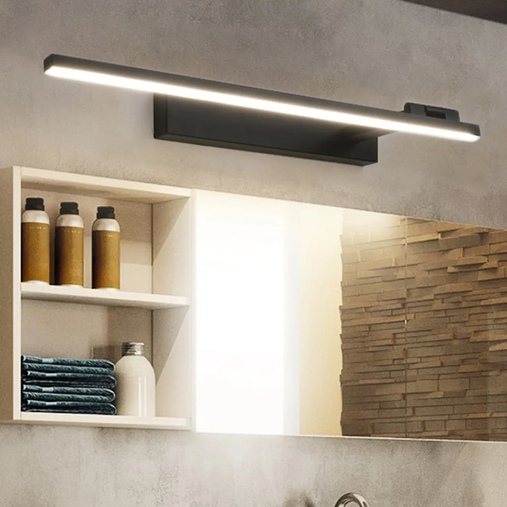 31.5 Applique da bagno lineari nere semplificate