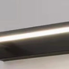 31.5 Applique da bagno lineari nere semplificate