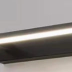 31.5 Applique da bagno lineari nere semplificate