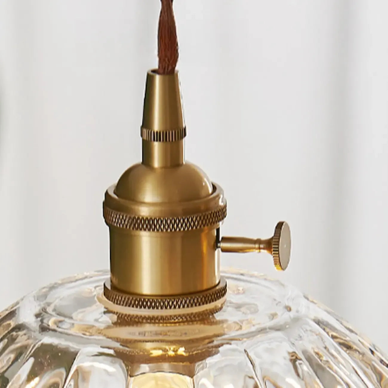Suspension florale en verre transparent pour salon moderne