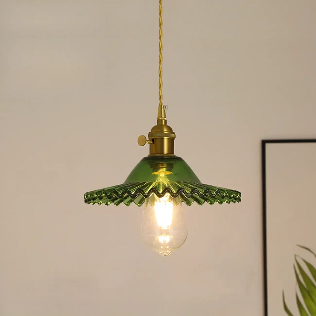 Suspension florale en verre transparent pour salon moderne