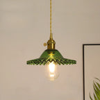 Suspension florale en verre transparent pour salon moderne