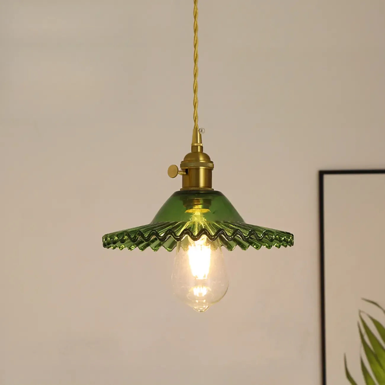 Suspension florale en verre transparent pour salon moderne