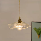 Suspension florale en verre transparent pour salon moderne