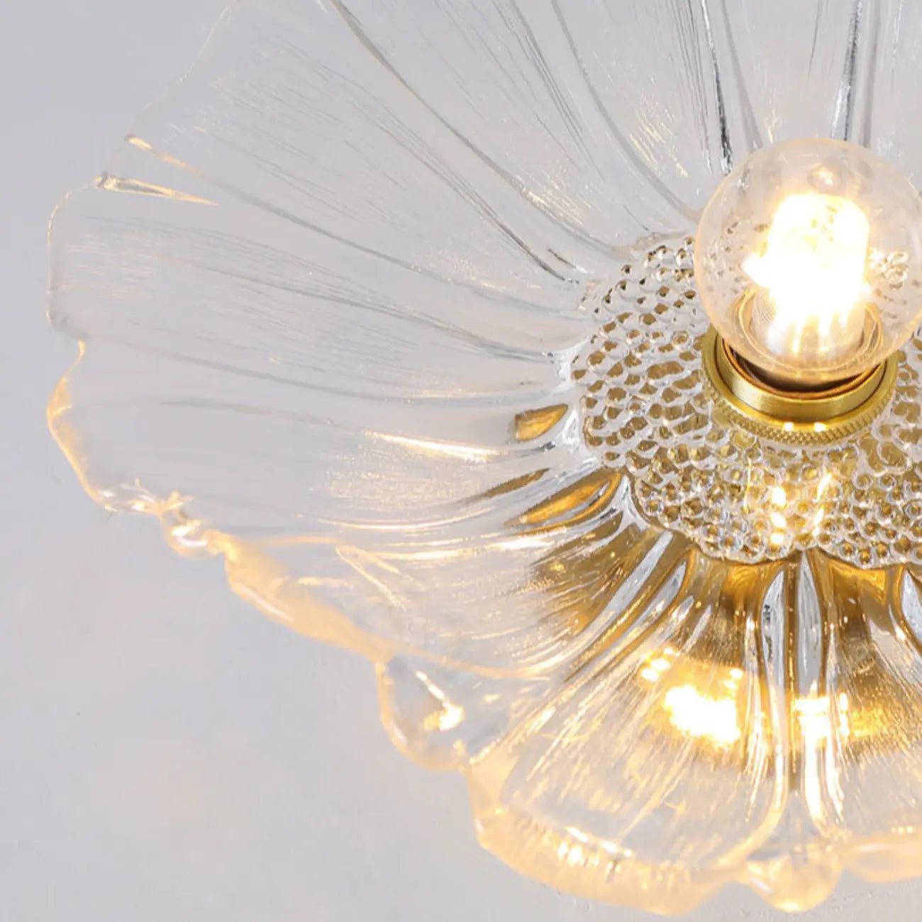 Suspension florale en verre transparent pour salon moderne