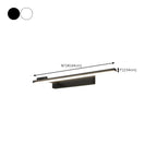 31.5 Applique da bagno lineari nere semplificate