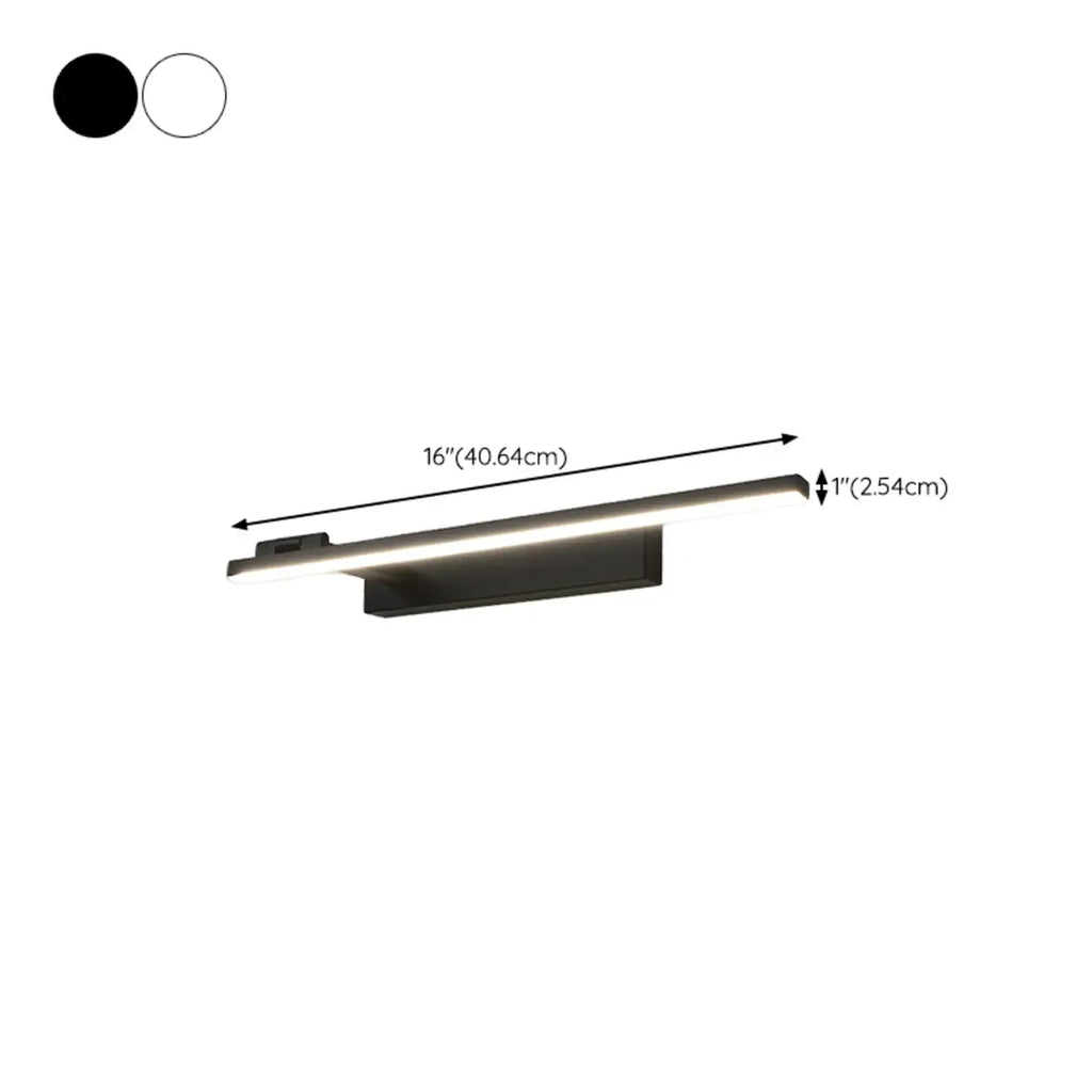 31.5 Applique da bagno lineari nere semplificate